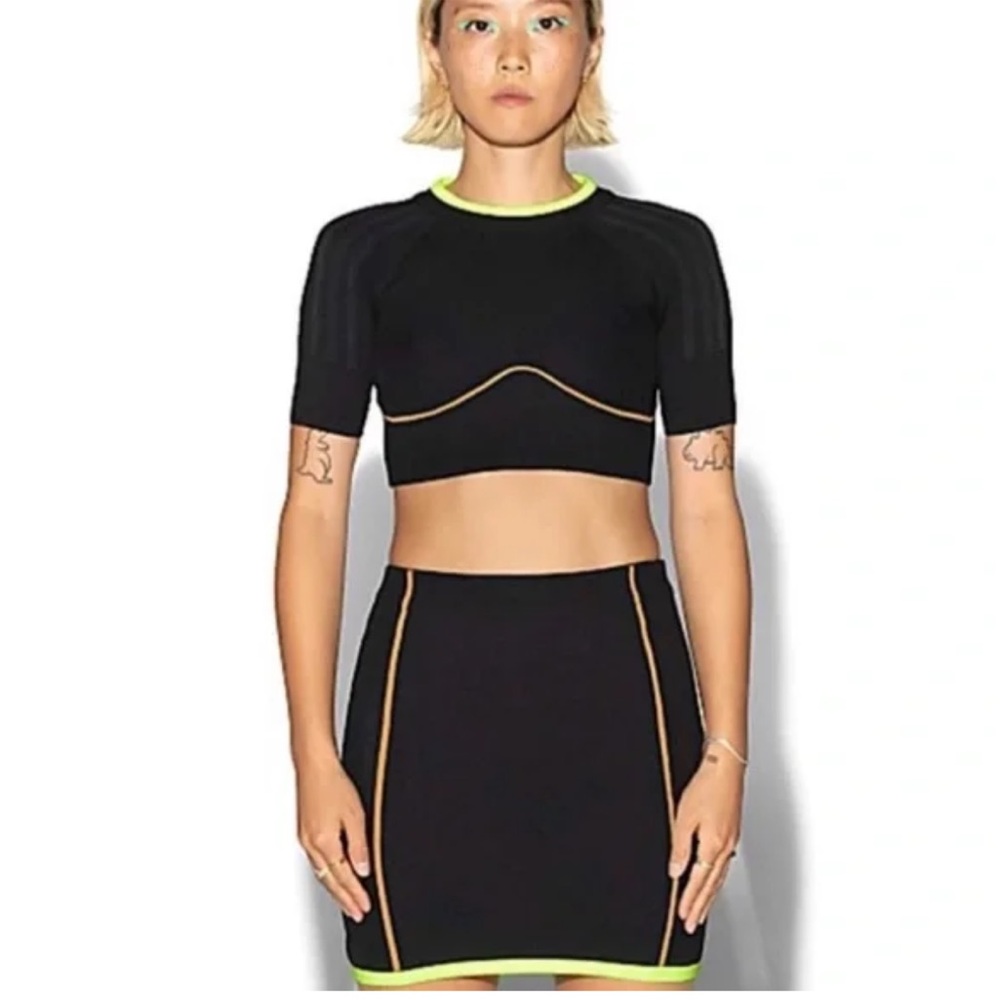 Adidas Ivy Park Beyoncé Knit Crop top and Skirt Set Size Small